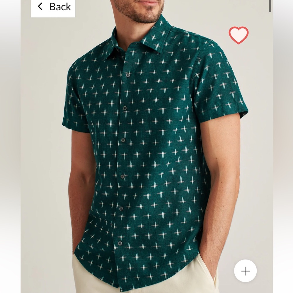 Bonobos Riveria Short Sleeve Shirt in Jungle Green